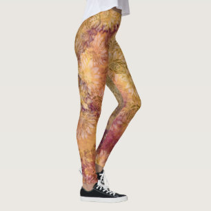 Weiche Flora Herbst Blume Muster Vintag Leggings