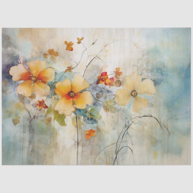 WEICHE FLORALDEKOUPATION SEIDENPAPIER (Vorderseite)