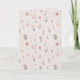 Weiche florale gefaltete Grußkarte Karte