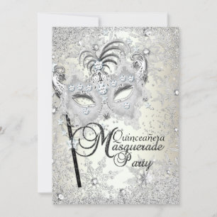 Weiche Gold-Schneeflocken-Maske Masquerade Quincea Einladung