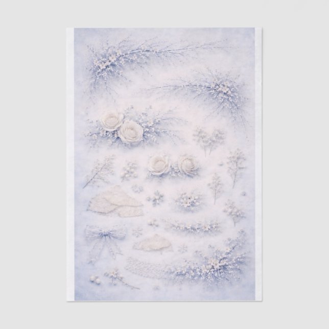 Weiche Gothic-Romanze-Mini-Elemente FJ2 Decoupage Seidenpapier (Vorderseite)