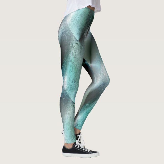 Weiche, graue Gesteinsstruktur mit digitalen Detai Leggings (Rechts)