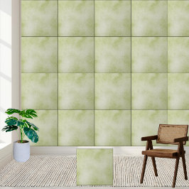 Weiche grüne Aquarellfarbe Keramik Tile Fliese
