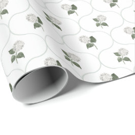 Weiche grüne Hortensien-Garten-Blumen-Ranke Geschenkpapier
