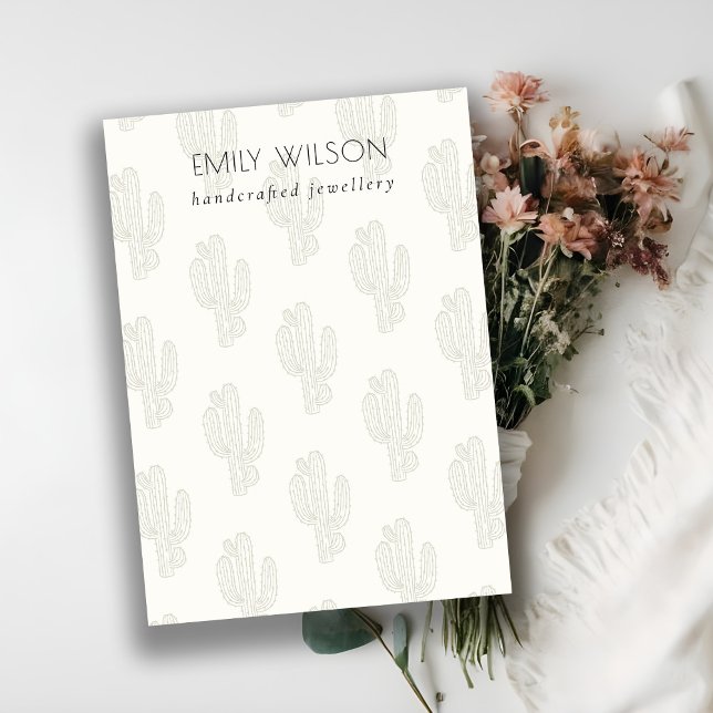 Weiche grüne Kakteen Foliage Blank Juwelier Displa Visitenkarte (Von Creator hochgeladen)