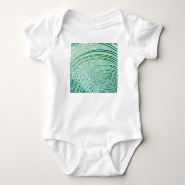 Weiche grüne Pflanze Palmblättrig Baby Strampler (Vorderseite)