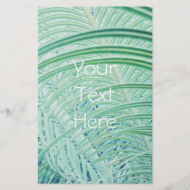 Weiche grüne Pflanze Palmblättrig Flyer (Vorne)