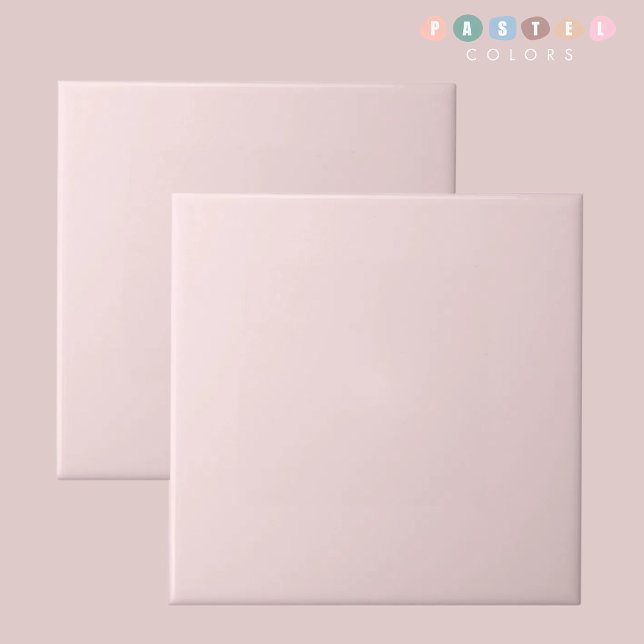 Weiche, helle Pastellfarbe Rosa Fliese (Light Soft Pale Pastel Pink Color Ceramic Tile)