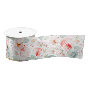 Weiche, hellrosa Blume Elegant Botanisch Moderne Satinband
