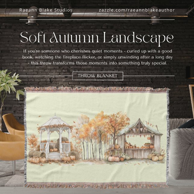 Weiche Herbstlandschaft-Wurfdecke Decke (Von Creator hochgeladen)