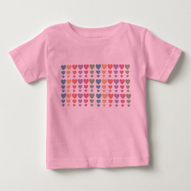 Weiche Herzen Baby T-shirt (Vorderseite)
