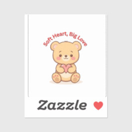 Weiche Herzen Große Liebe Süße Teddybär Tassen  Aufkleber