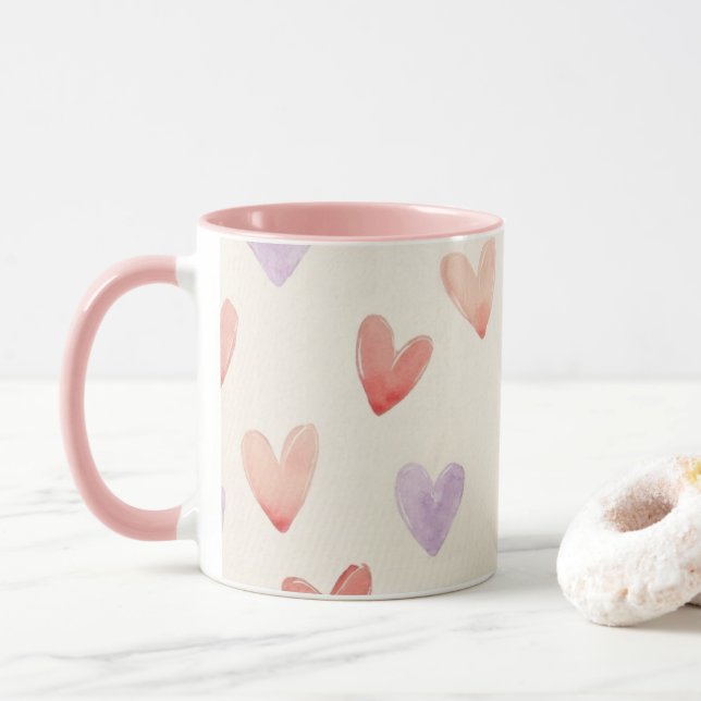 weiche Herzen Tasse (Mit Donut)