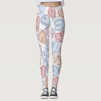 Weiche Herzen: Valentine's Continuous Line Leggings