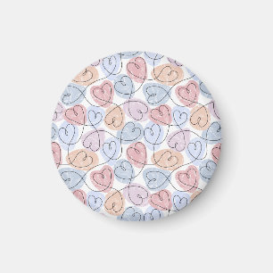 Weiche Herzen: Valentine's Continuous Line Magnet