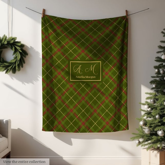 Weiche karierte Decke mit individuellem Namen - He (Soft Checkered Blanket Custom Name Fall Keepsake)