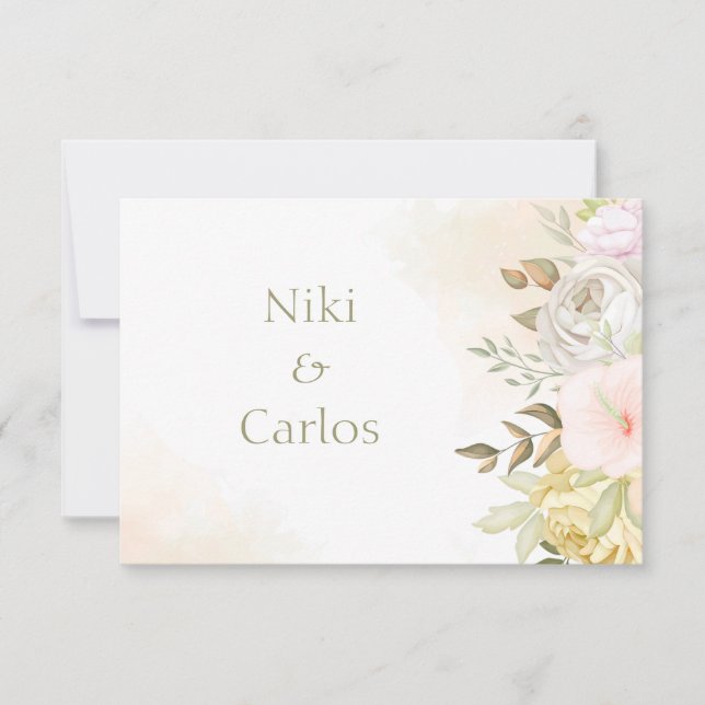 Weiche Koralle Personalisiert Vielen Dank/Anmerkun Dankeskarte (Vorderseite)