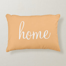 Weiche Korallenfarbe "Zuhause" hübsch Akzent Kisse Dekokissen