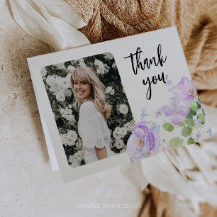 Weiche, Lila Petalen - Lebensfeier Dankeskarte