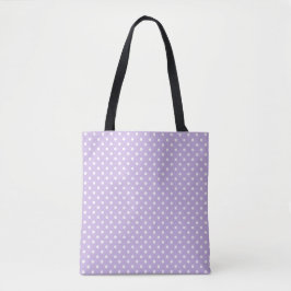 Weiche lila Punkte-Tasche | Retro-Tages-Tragetasch