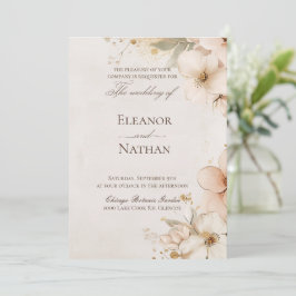 weiche lila Rose und anspruchsvolle Hochzeit Einladung