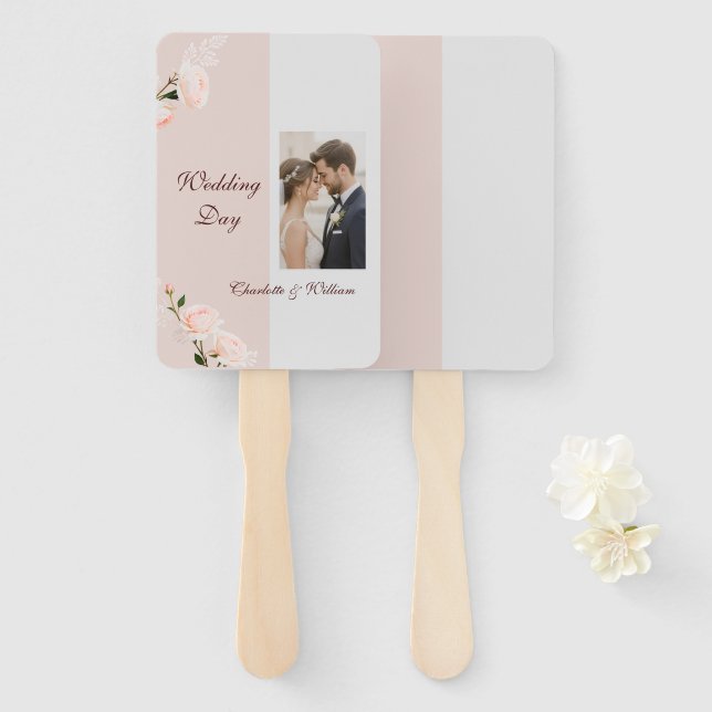 Weiche lila und graue Effekte mit Blume Fächer (Vorne und Hinten)