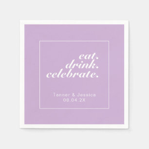 Weiche Lila und weiße moderne Minimalistische Hoch Serviette