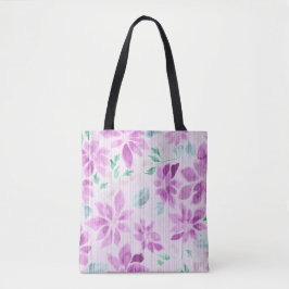 Weiche Malven-Wasserfarben-Blumenmuster-Tasche