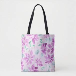 Weiche Malven-Wasserfarben-Blumenmuster-Tasche