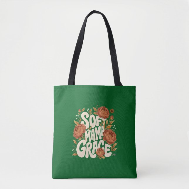 Weiche Mama Grace Herbst Blumen Retro-Typografie-D (Vorderseite)