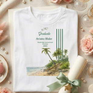 Weiche Meeresästhetik Moderne Abschluss-Einladung T-Shirt