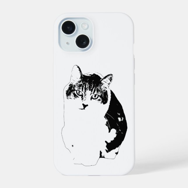 Weiche moderne Figur iPhone 15 Hülle (Rückseite)