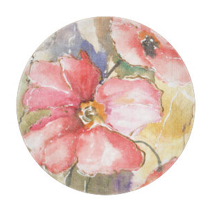 Weiche Mohnblumen I Schneidebrett