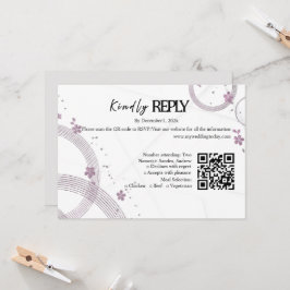 Weiche neutrale florale Hochzeits-RSVP-Karte