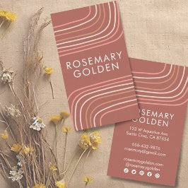 Weiche, neutrale Linien Minimalistisch schlicht El Visitenkarte