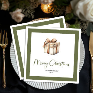 Weiche neutrale Weihnachtsgeschenke personalisiert Serviette