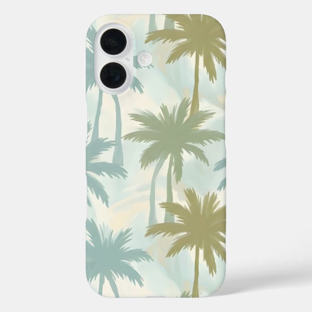 Weiche Palmen – Pastell-Tropenmuster Case-Mate iPhone Hülle (Rückseite)