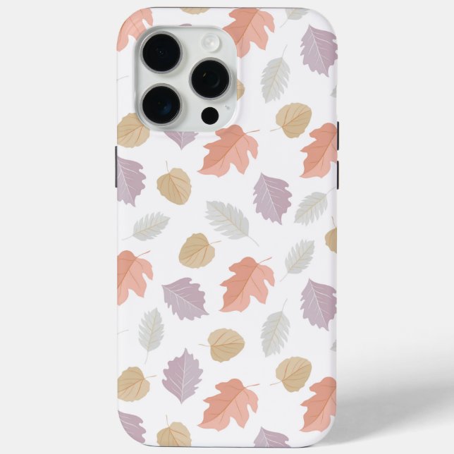 Weiche Pastel Fall Leaf Muster | Minimalistischer  Case-Mate iPhone Hülle (Rückseite)