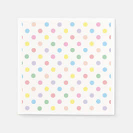 Weiche Pastel Polka Dots Serviette