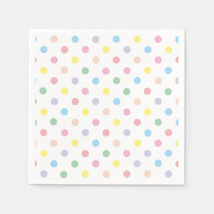 Weiche Pastel Polka Dots Serviette