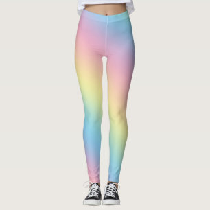 Weiche Pastel Rainbow Gradient Leggings