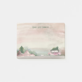 Weiche Pastel Weihnachtslandschaft erhalten einen  Post-it Klebezettel