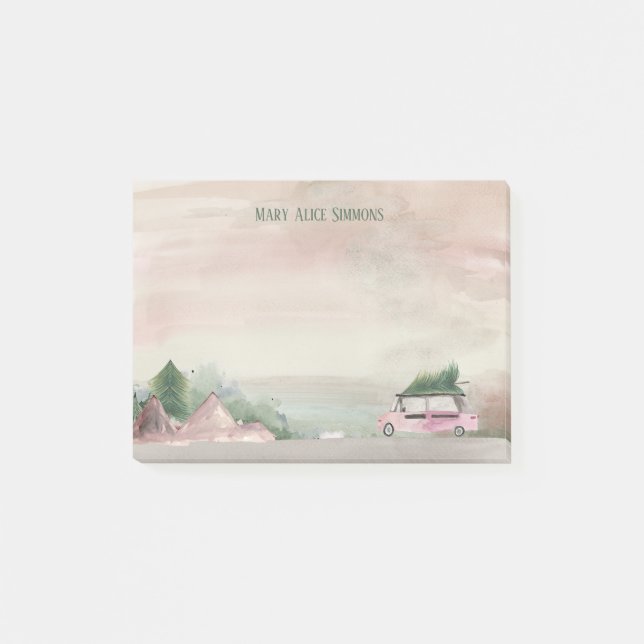 Weiche Pastel Weihnachtslandschaft erhalten einen  Post-it Klebezettel (Vorderseite)