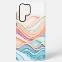 Weiche Pastell-3D-Abstrakte Wellenlinien