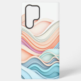 Weiche Pastell-3D-Abstrakte Wellenlinien Samsung Galaxy Hülle
