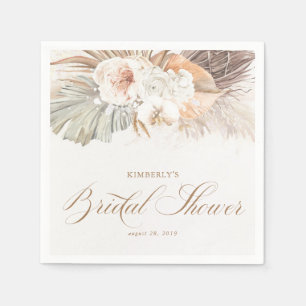 Weiche Pastell-Blumen-Pampasgras-Brautdusche Serviette