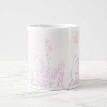 Weiche Pastell-Blumen- und Schmetterlings-Riesen-T