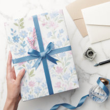 Weiche Pastell-Blumen-Weihnachtspapier
