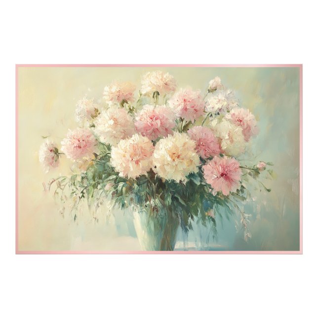 Weiche Pastell-Blumenbouquet  Fotodruck (Vorne)
