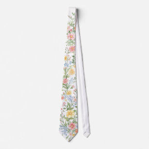 Weiche Pastell-Ornamentale Frühlings-Blumen-Garten Krawatte